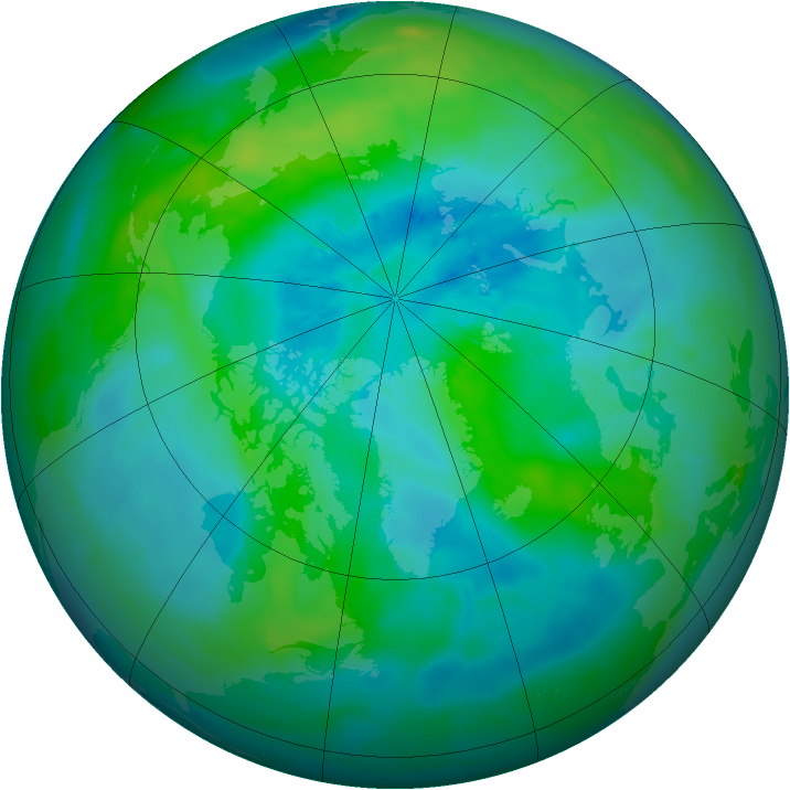 Arctic ozone map for 16 September 2013